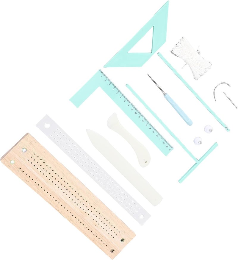 Asixxsix Book Binding Tools, Portable Beech Wood Bookbinding Kits Multifunctional Book Making Tools with Complete Set for Hand Sewing Binding Diary Planner Notebook - Image 4