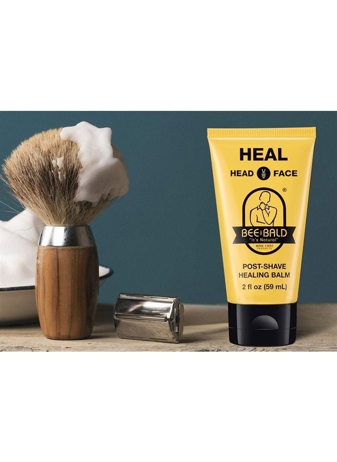 Bee Bald HEAL Post-Shave Healing Balm Immediately Calms & Soothes Damaged Skin, Treats Bumps, Redness, Razor Burn & Other Shaving Related Irritations.  - Image 3