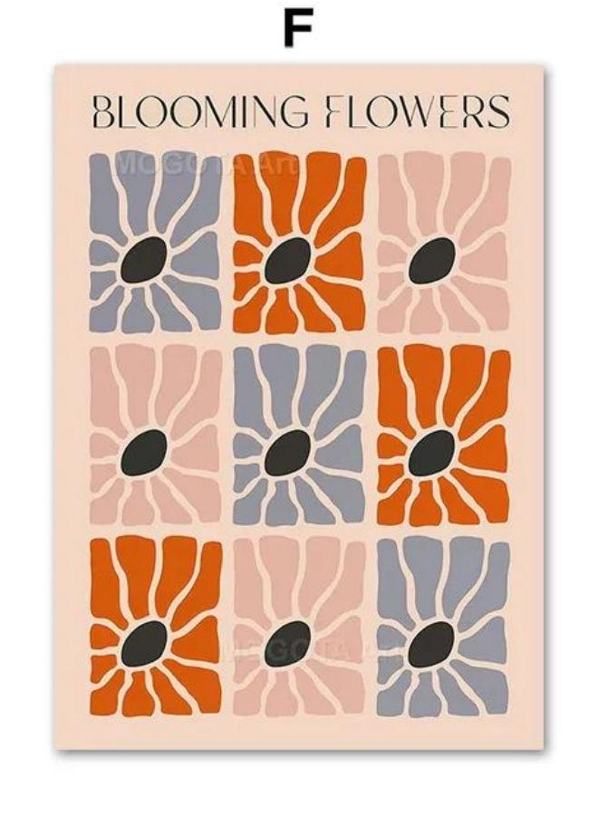 Colorful Abstract Flower Leaves Vase Different Shape Modern Print Poster Wall Art Canvas Painting Pictures For Home Office Decor - Image 1