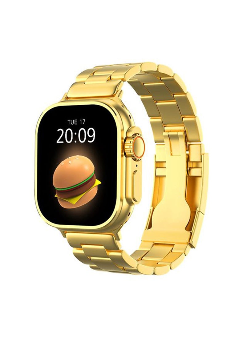 BSNL - BSNL Unisex 3 in 1 Ultra10 Gold Smart Watch  2.19 Inch INFINITE Full Touch Color Screen Bluetooth Calling Health and Sports Smartwatch - Image 1