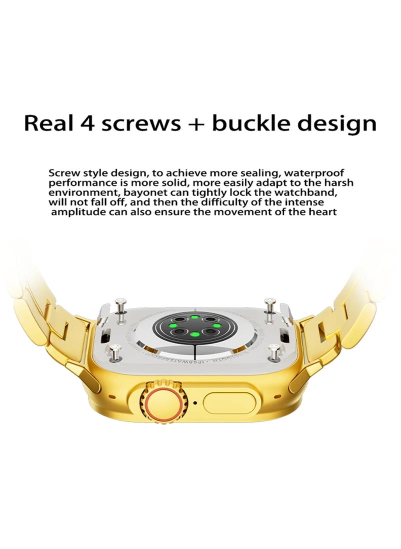 BSNL - BSNL Unisex 3 in 1 Ultra10 Gold Smart Watch  2.19 Inch INFINITE Full Touch Color Screen Bluetooth Calling Health and Sports Smartwatch - Image 1