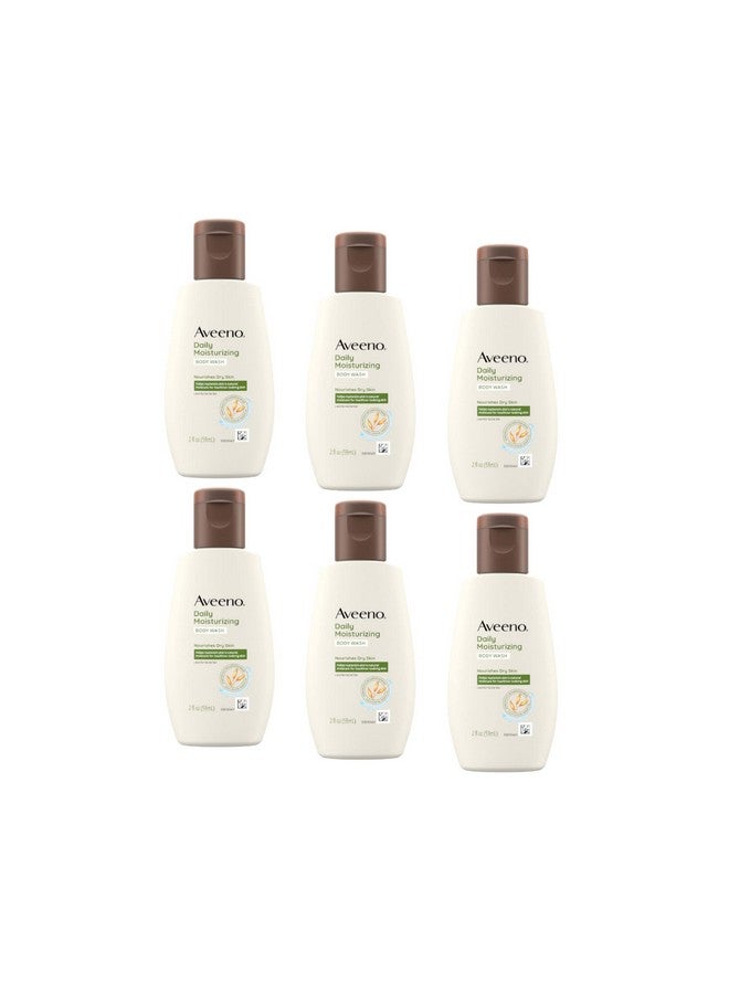 غسول الجسم المرطب اليومي من أفينو، حجم مناسب للسفر، 2 أونصة سائلة (عبوة من 6 قطع) - Image 1