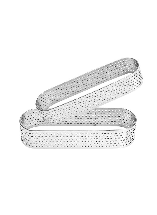 هومستر طقم 3 قطع من حلقات التارت البيضاوية المثقبة من الفولاذ المقاوم للصدأ 430 - قوالب خَبز احترافية للتشيز كيك والموس والكاسترد والمعجنات | مقاومة للصدأ، قابلة لإعادة الاستخدام - Image 5