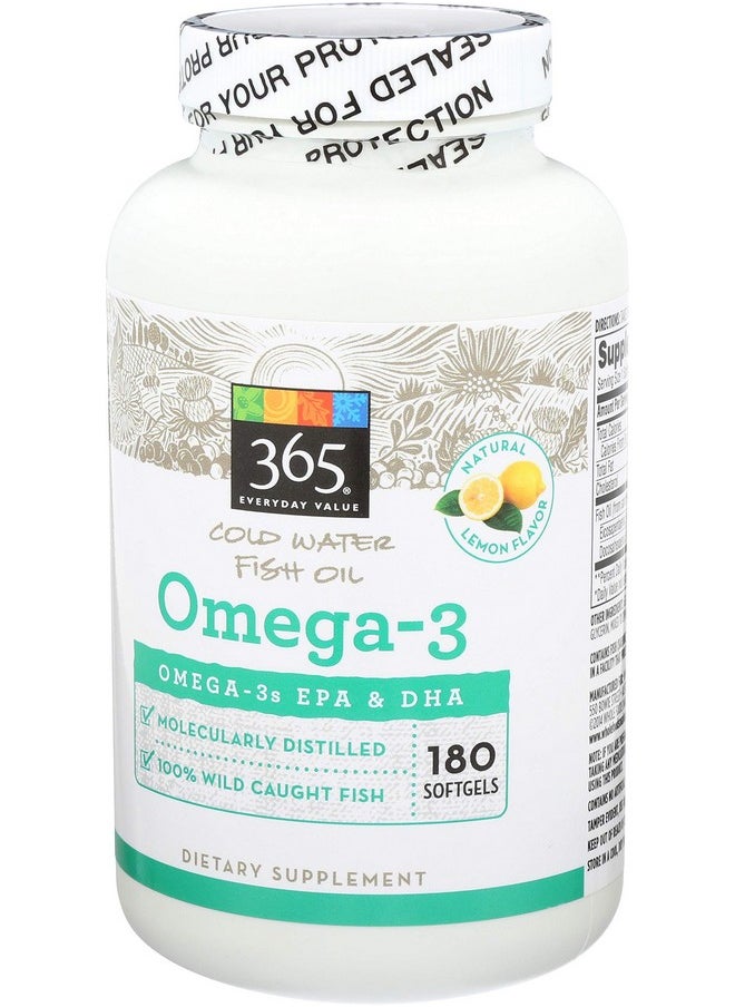 365 by Whole Foods Market 365 by Whole Foods Market, Omega 3 Lemon Flavored, 180 Softgels  - Image 2