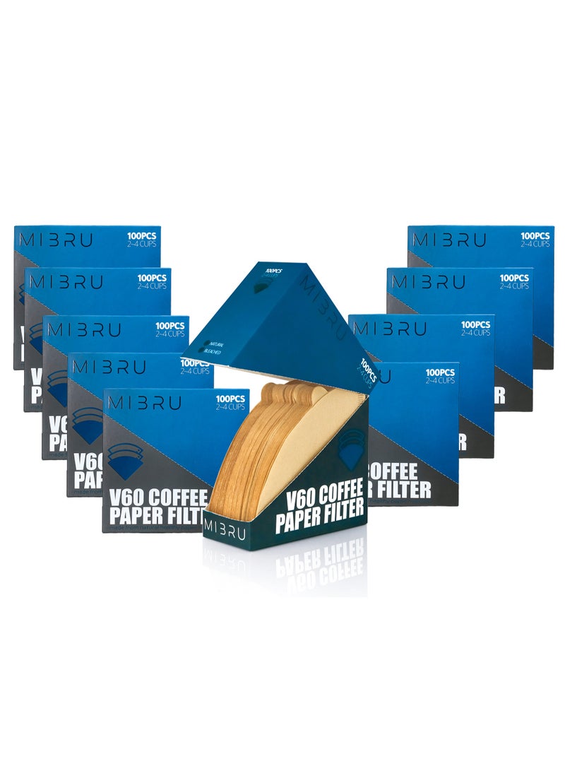 ميبرو فلاتر قهوة v60 عدد 1000فلتر مقاس 02 حجم كبير بني - Image 1