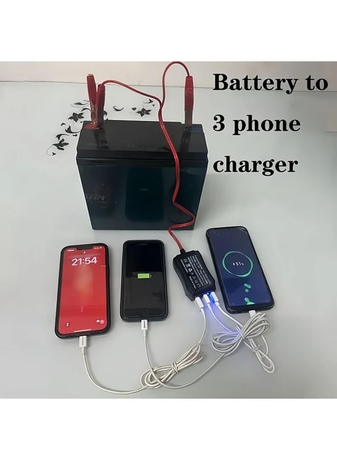 3U Clip Charger 8V 12V to 24V Battery Connector with 3 USB Fast Charge Converter for Motorcycle Car - Image 5