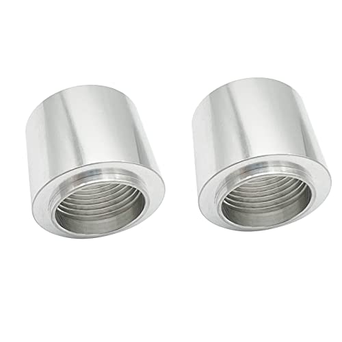 KRD PERFORMANCE Female 1 inch NPT Weld On Bung, 1" Weldable Bung Fuel Tank Fitting, Pack of 2, Aluminum Natural - Image 2