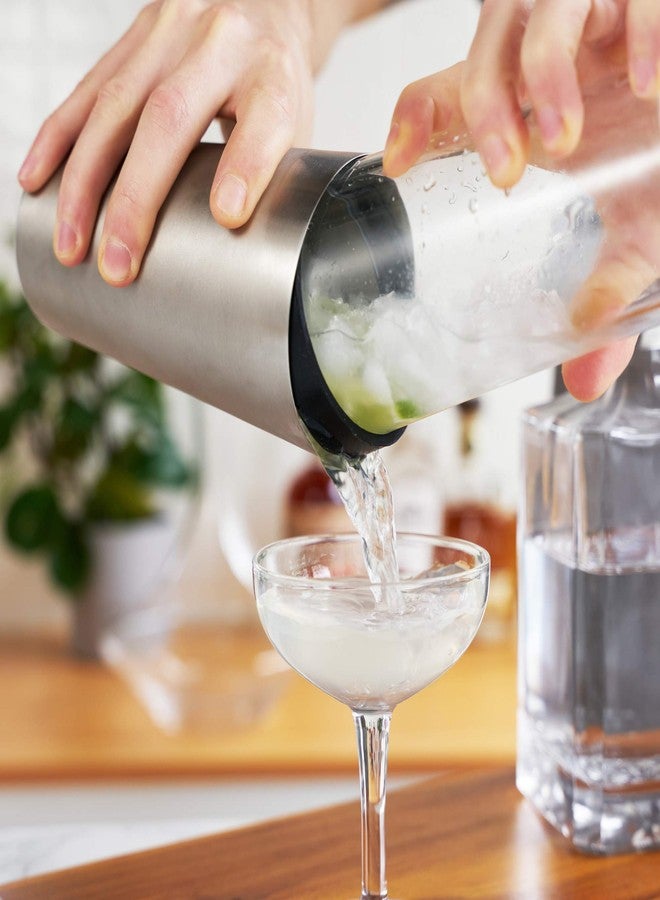 True Barkeep Boston Shaker, Stainless Steel and Clear Glass Drink Mixers for Cocktails, Birthday Party, BBQ, Home Bar, 28 oz & 16 oz, Set of 2 - Image 5