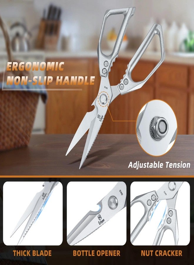 Ethyxe Kitchen Scissors All Purpose - Heavy Duty Poultry Shears, Ultra Sharp Japanese Steel Cooking Scissors for Food, Dishwasher Safe - Image 3
