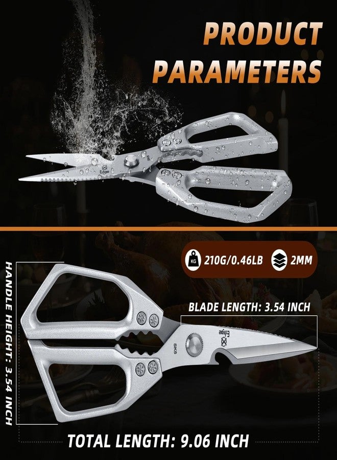 Ethyxe Kitchen Scissors All Purpose - Heavy Duty Poultry Shears, Ultra Sharp Japanese Steel Cooking Scissors for Food, Dishwasher Safe - Image 2