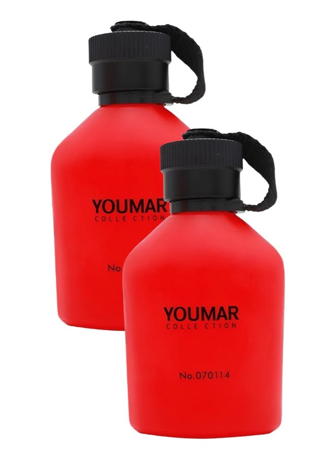 يومار 2 قطع عطر يومار احمر رقم 070114 للرجال 100مل - Image 1