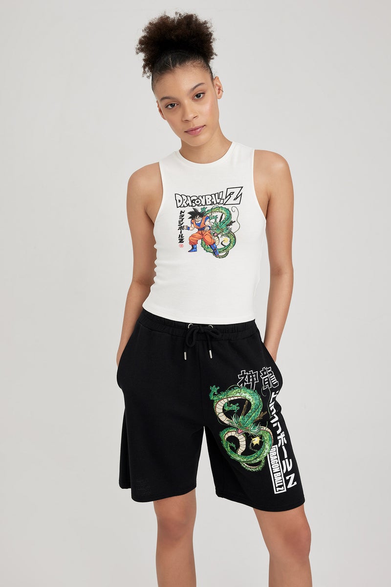 DeFacto Woman Slim Fit Printed Dragon Ball T-Shirt - Image 1