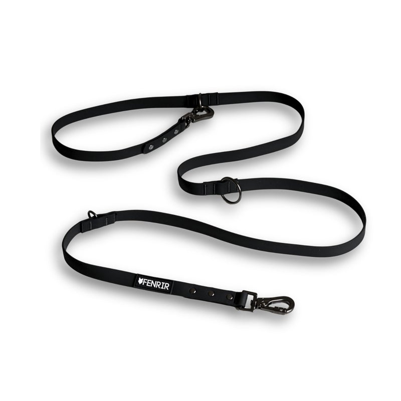Fenrir - Dog Training Leash - Heavy Duty Dog - Double Ended Carabiner - Long Dog Lead - Non-Slip Lead Waterproof Gear for Large & Small Dogs Puppy - 2.1m (Black) - Image 1