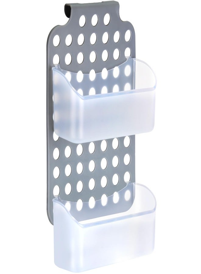 DecorRack Adjustable Hanging Storage, 2 Bins Over Shower Door Organizer, Bathroom Storage With Removable Baskets For Space Saving, BPA Free - Image 3