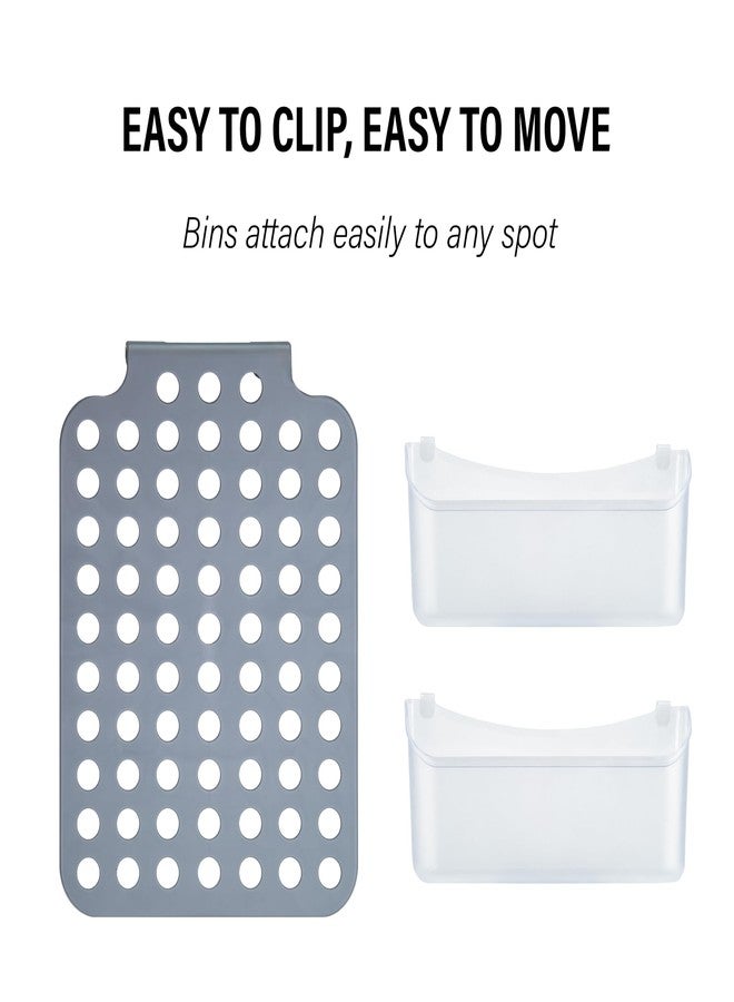 DecorRack Adjustable Hanging Storage, 2 Bins Over Shower Door Organizer, Bathroom Storage With Removable Baskets For Space Saving, BPA Free - Image 4
