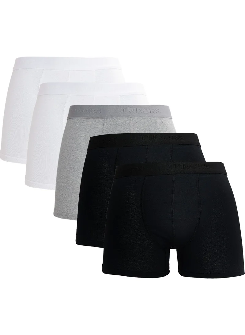 Tudors Men's 5-Pack Cotton Lycra Flexible Fabric Boxer