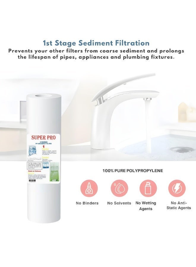 Super Pro 7 Stage Whole House Water Filter System High Capacity RO Membrane Water Filter Set for Home Daily Use - Image 4