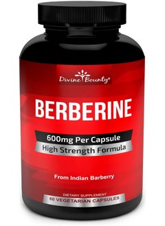 Divine Bounty Pure Berberine Complex - 600Mg Per Capsule Berberine Hcl Supplement - 60 Vegetarian Capsules  - Image 1
