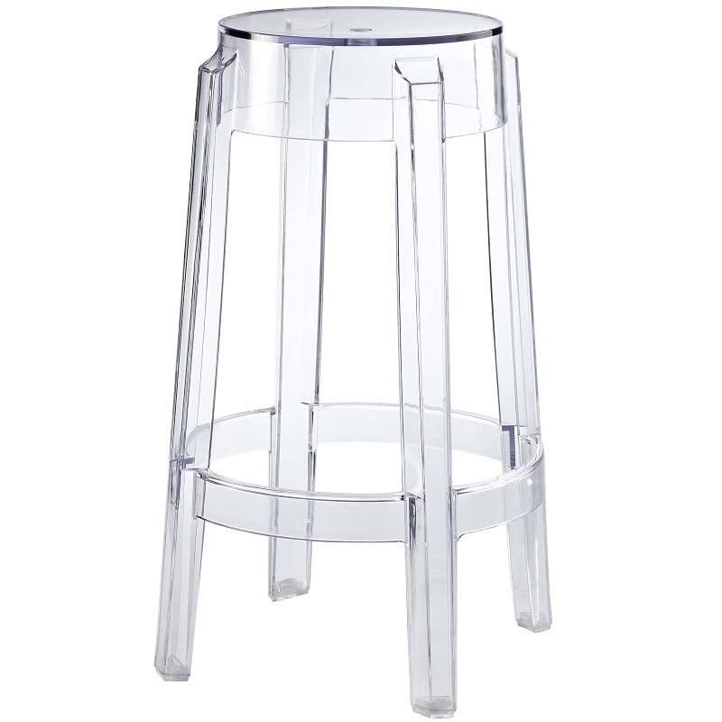 Modway Casper Modern Acrylic Counter Bar Stool in Clear  Fully Assembled