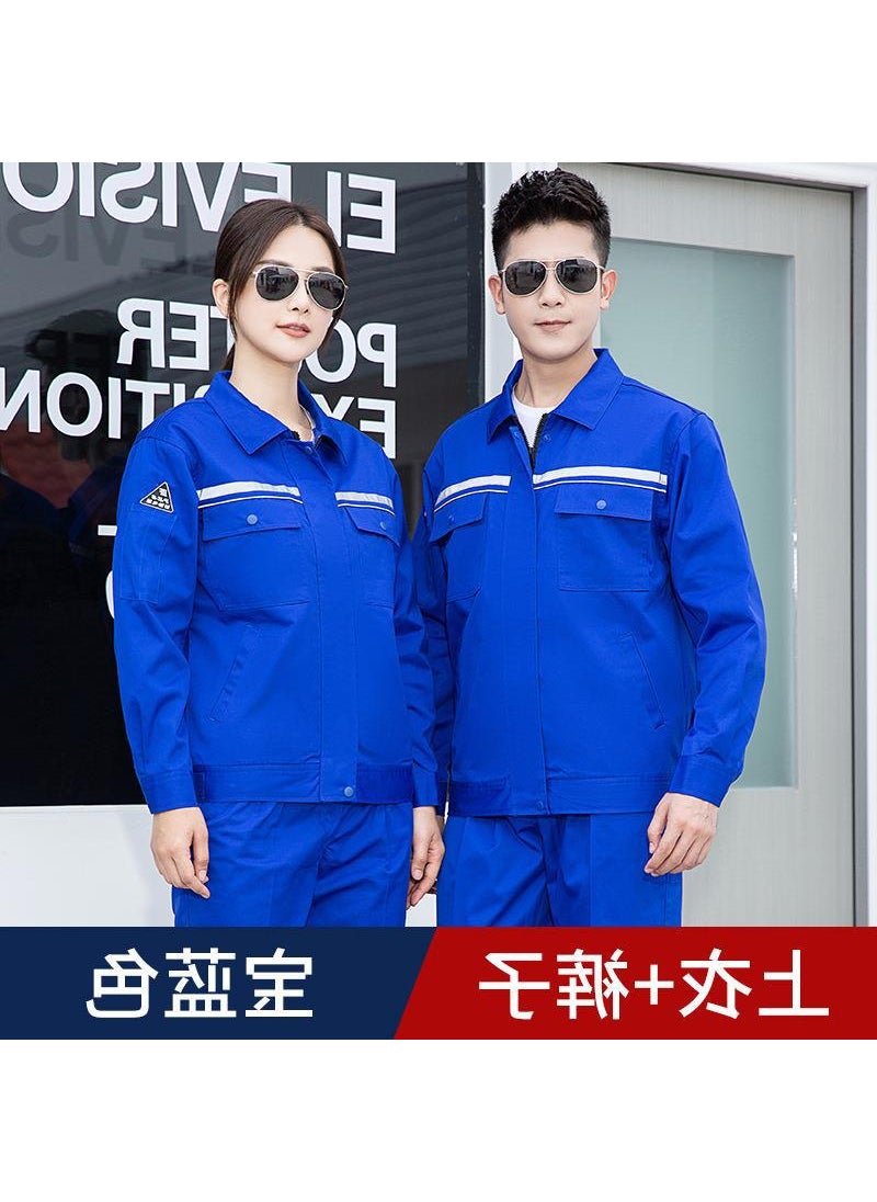 Generic Summer Thin Anti-static Workwear Suit Electronic Factory Uniform Labor Protection Clothing Electrician Overalls Casual Western C Single pants  - Image 4