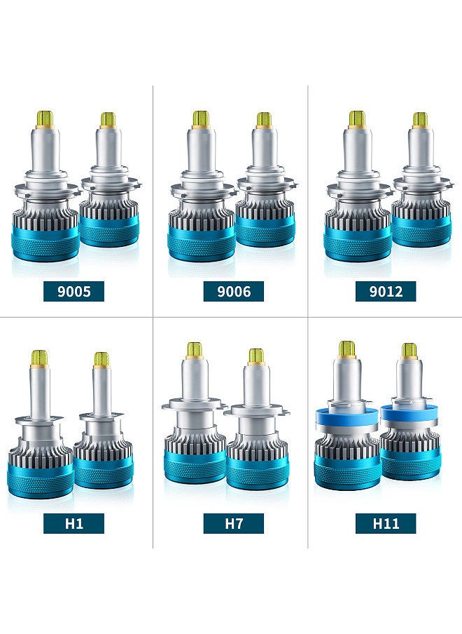 Generic H11 LED Headlight Bulbs IP68 Waterproof Car LED Headlight Bulbs 6000K 100W Bright LED Headlights, 2PCS  - Image 2