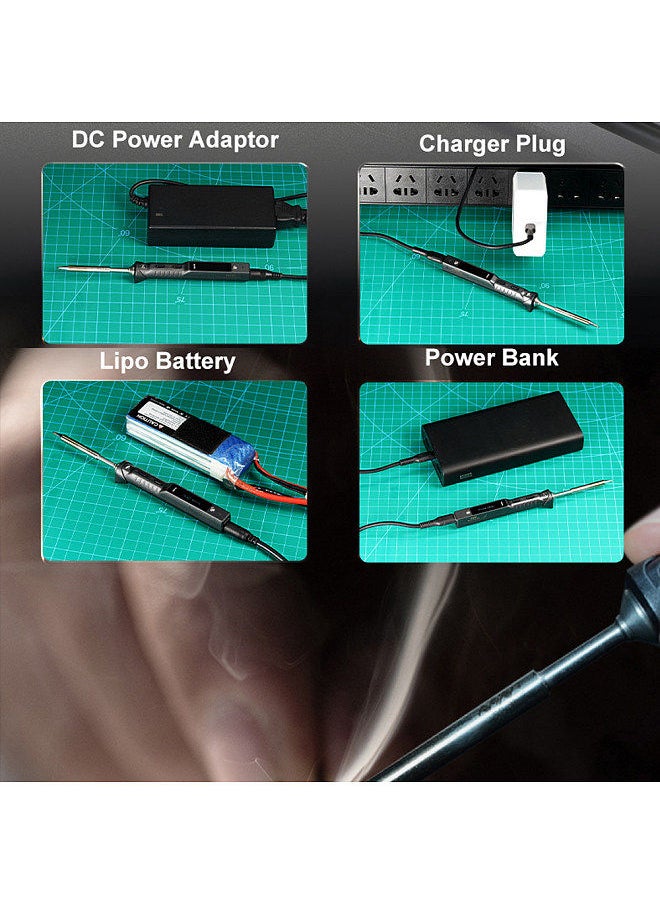 Miniware Mini Intelligent Soldering Station Portable Soldering Iron Two Power Supplying Mode 50-400 ℃ Temperature Regulation Dynamic Detection DC9-24V Wide Voltage  - Image 5
