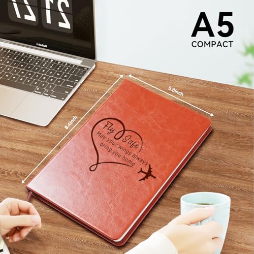 LBWCER Pilot Gift Fly Safe Lined Journal Notebook Pilot Gifts School Business Work Travel Writing Lined Journal Notebook Long Distance Traveler Gift (Fly) - Image 2
