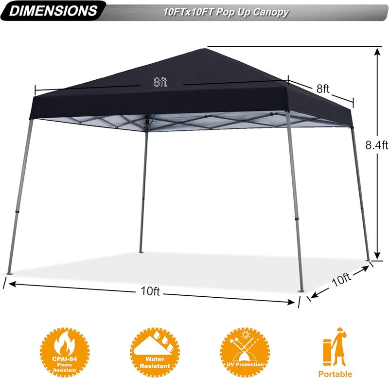 AbcCanopy Stable Pop up Outdoor Canopy Tent, Black - Image 3