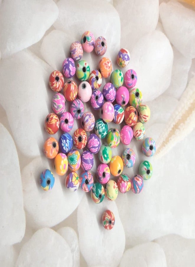 Jilukibo 8mm Colorful Round Clay Beads for Bracelets, Craft Polymer Clay Handmade Loose Beads for DIY Jewelry Making (100 Pack) - Image 4