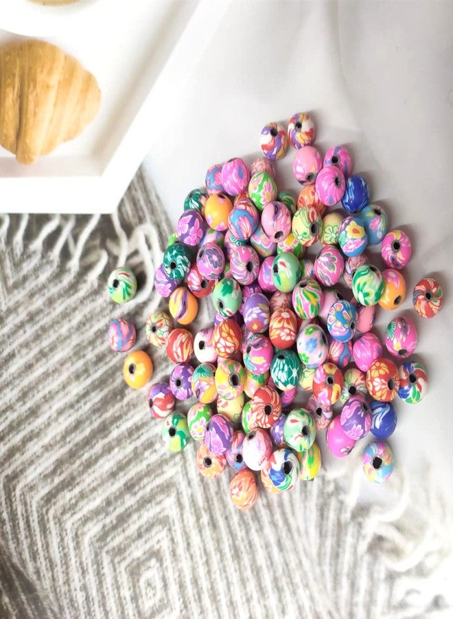 Jilukibo 8mm Colorful Round Clay Beads for Bracelets, Craft Polymer Clay Handmade Loose Beads for DIY Jewelry Making (100 Pack) - Image 3