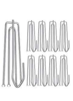 Peachjoy Curtain Pleat Hooks, 30Pcs Stainless Steel Drapery Hook and Pin for Pleated Drapes4 Prongs Pinch Pleat Hook Clips Traverse Pleater 4 End Curtain Hangers for Window Door Bathroom Curtain  - Image 1