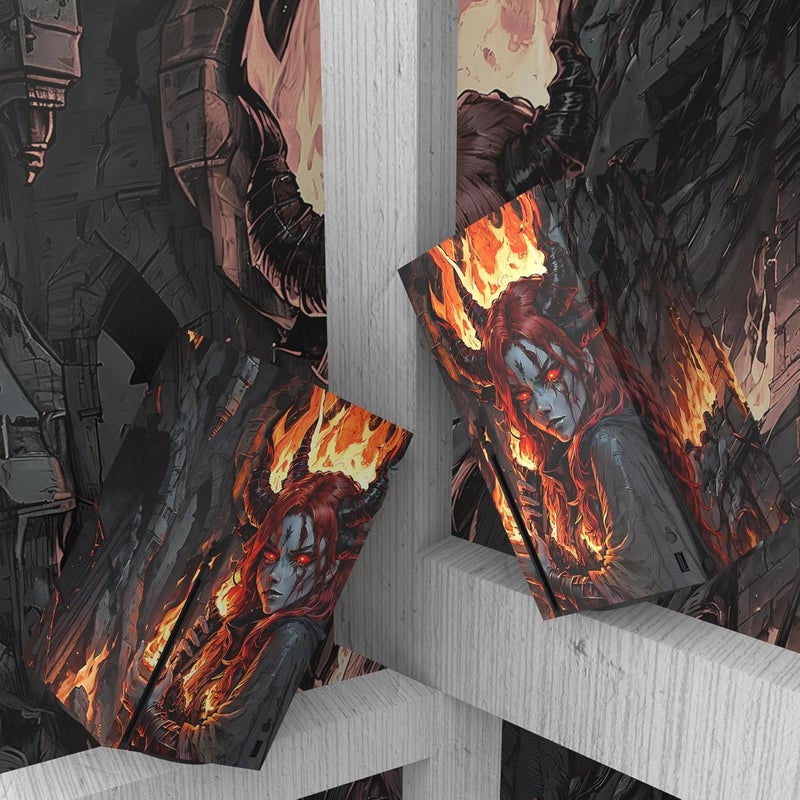 ملصقات فينيل مخصصة من لجهاز Xbox Series X، ملصقات تغليف ديكال لأجهزة Xbox Series X ووحدة التحكم - Flame Envoy - Image 5