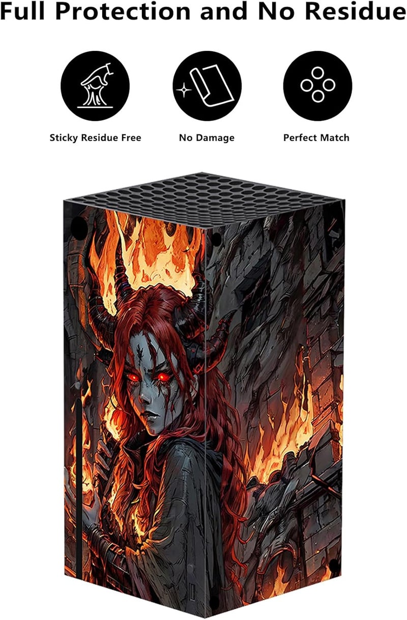 ملصقات فينيل مخصصة من لجهاز Xbox Series X، ملصقات تغليف ديكال لأجهزة Xbox Series X ووحدة التحكم - Flame Envoy - Image 3