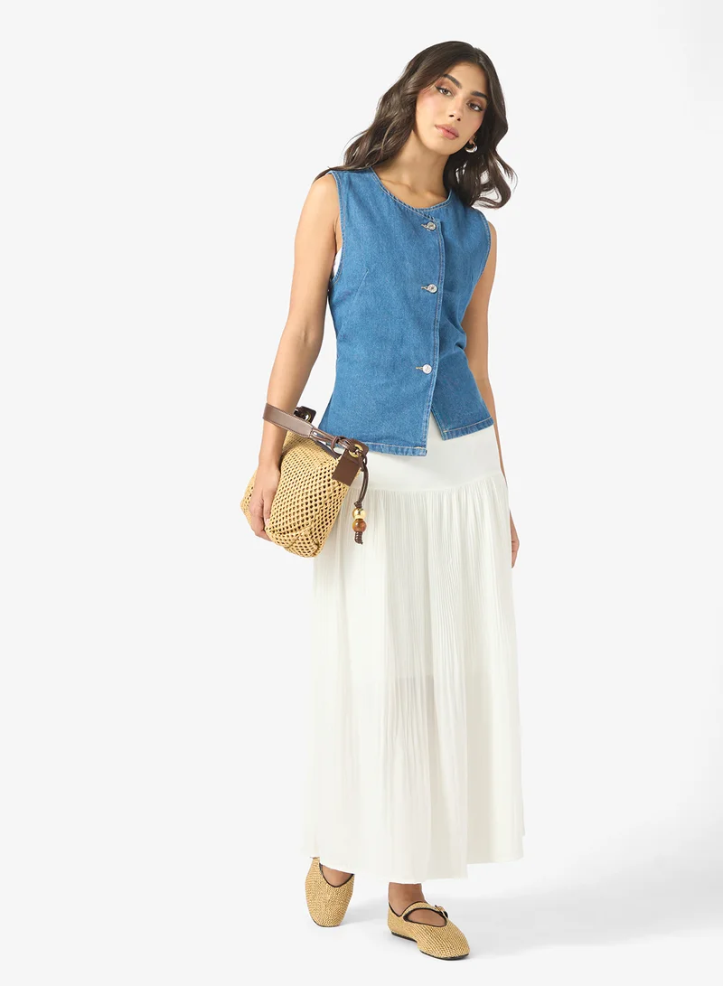 ELLA Denim Vest Top