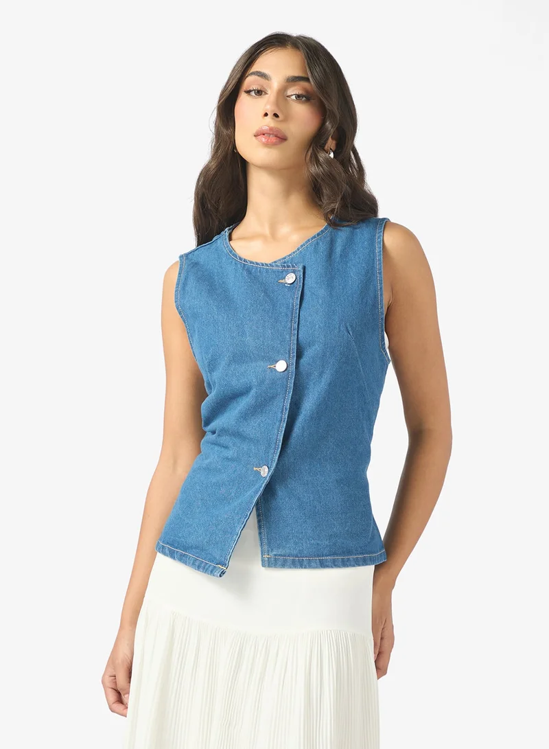 ELLA Denim Vest Top