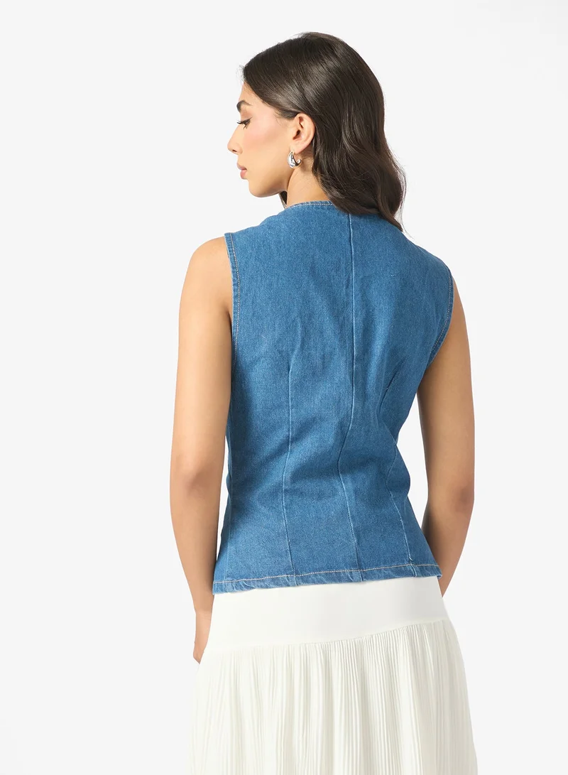 ELLA Denim Vest Top