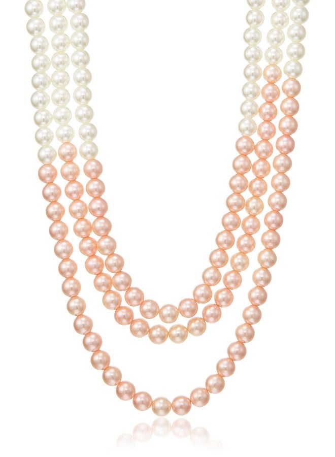 Estele Traditional Pearl Long Multi Layer Necklace Set for Women - Image 1