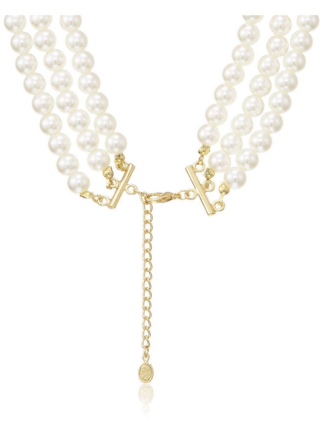 Estele Traditional Pearl Long Multi Layer Necklace Set for Women - Image 2