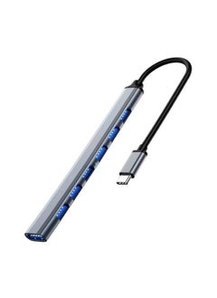 ماركة غير محددة موزع USB 3.0 من واحد إلى أربعة منافذ من النوع c متعدد الواجهات سبعة في واحد للهاتف المحمول والكمبيوتر اللوحي ونقل عالي السرعة - عدد الواجهات: 467-7 منافذ / USB 3.0 2.0 رمادي  - Image 5