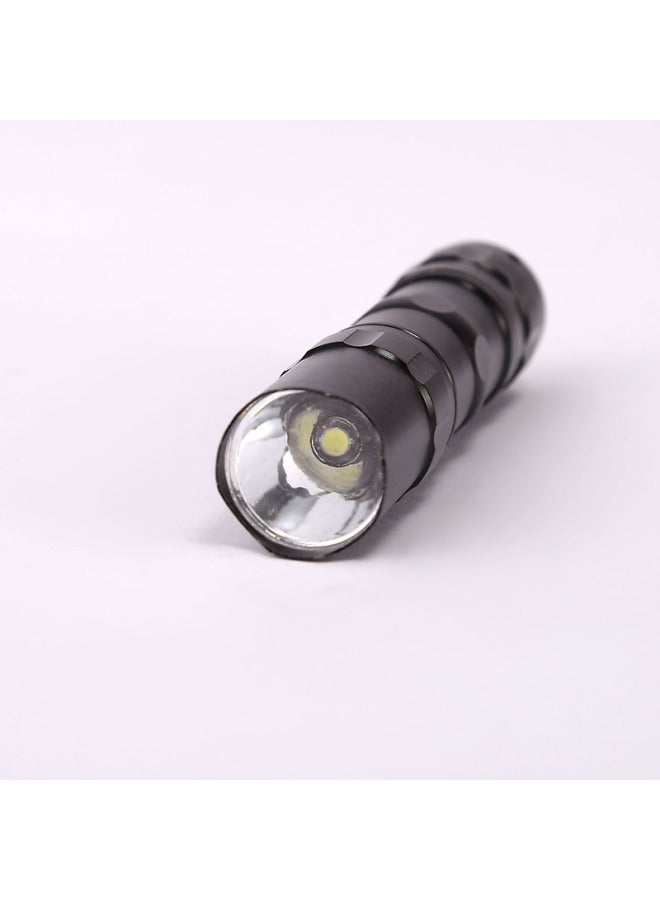 Mini Flashlight Advertising Gifts Outdoor Small Flashlight Aluminum Alloy LED Five Battery Flashlight-Color:Black-Bulk - Image 3