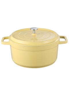 Arabest 2.75L Multifunctional Enamel Pot, Thickened Stew Pot, Family Kitchen Multifunctional Non-Stick Twin Ear Stock Pot, Yellow  - Image 2