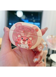 For HuaweiFreebuds Pro3/2 Cartoon Animation Se3/4i/5i/Pro Bluetooth Earphone Case Protective Cover-Color:Frosted Earphone CaseStrawberry BearWith Lanyard-Model:For HuaweiFreebuds 4/4e (protective Case)