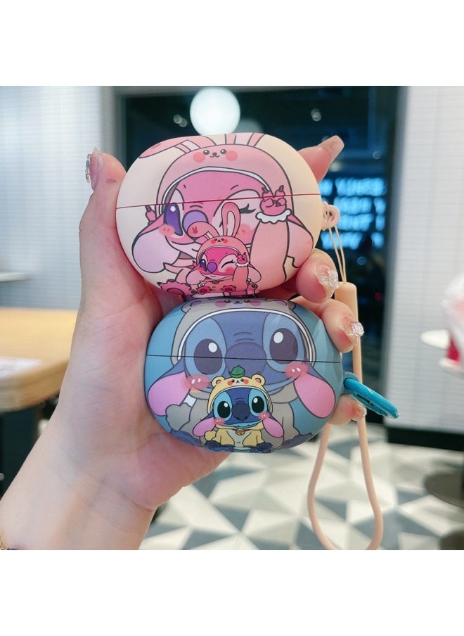 Generic - For HuaweiFreebuds Pro3/2 Cartoon Animation Se3/4i/5i/Pro Bluetooth Earphone Case Protective Cover-Color:Frosted Earphone CaseStrawberry BearWith Lanyard-Model:For HuaweiFreebuds 4/4e (protective Case) - Image 1
