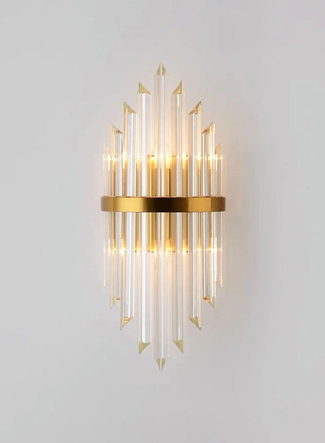 إنارة سيرة إنارة جدارية كريستال متدرج لون ذهبي 6674 - Image 2