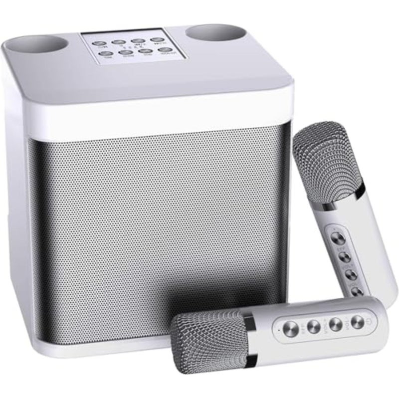 Portable Bluetooth Speaker with s for Home Party, Karaoke Machine Speaker with Wireless s PA System, Supports TF/USB, AUX in - Image 1