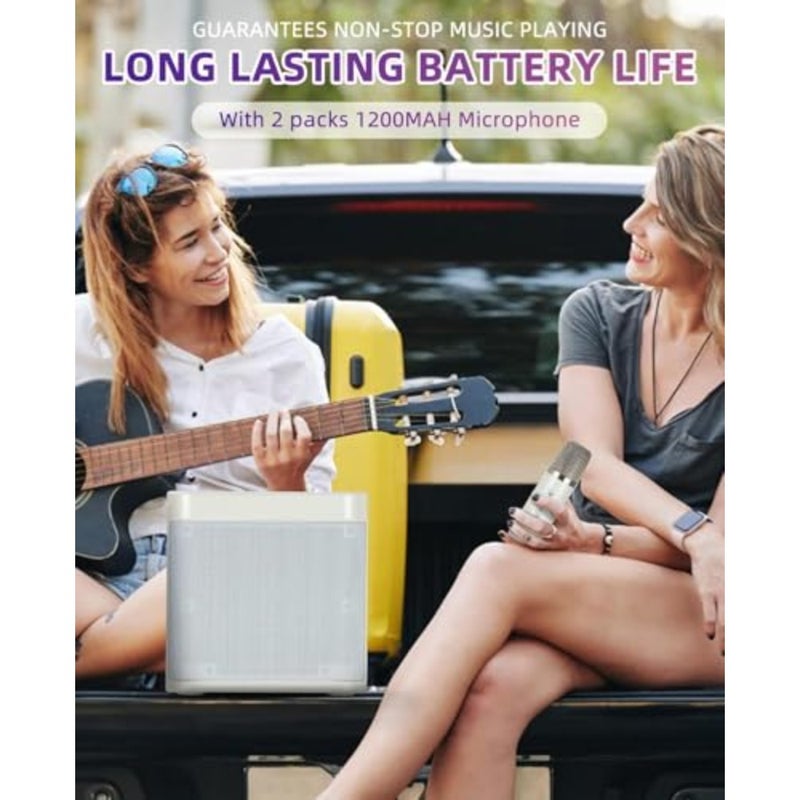 Portable Bluetooth Speaker with s for Home Party, Karaoke Machine Speaker with Wireless s PA System, Supports TF/USB, AUX in - Image 3