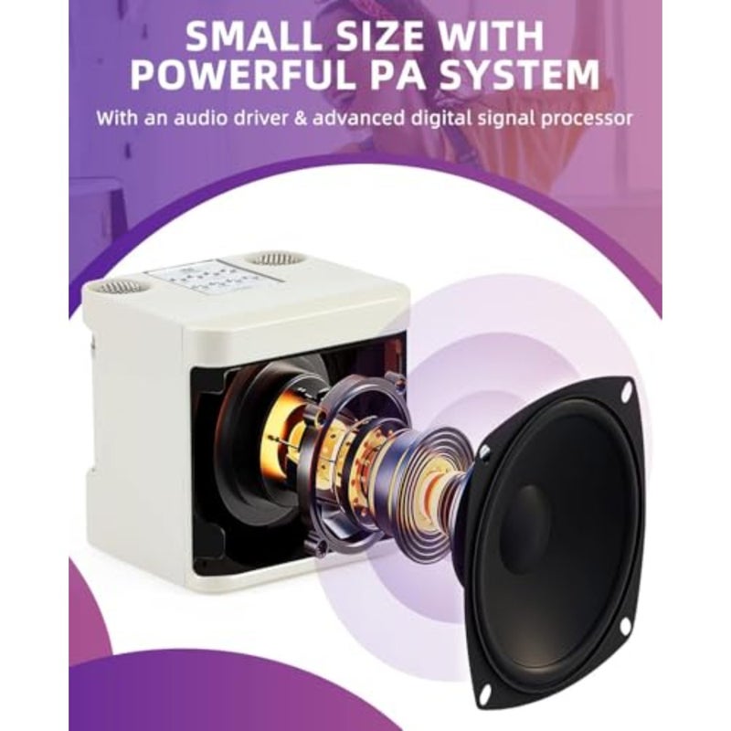 Portable Bluetooth Speaker with s for Home Party, Karaoke Machine Speaker with Wireless s PA System, Supports TF/USB, AUX in - Image 5