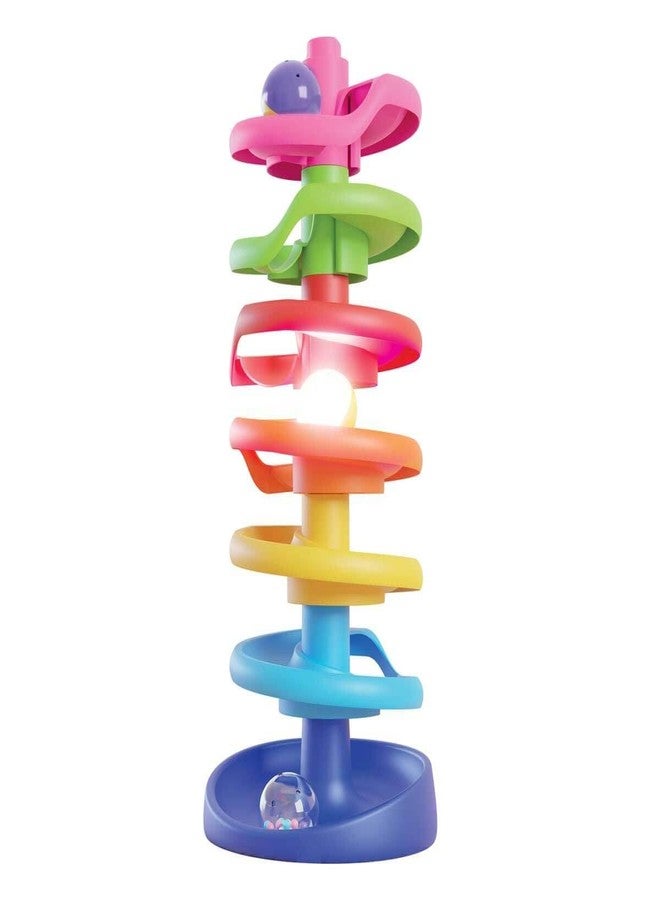 Quercetti: Spiral Tower Brightball - 10pc Swirling 3 Ball Run Toy, Light-Up Ball, Colorful Stacking, Interactive Building Play, Baby & Toddlers 1+ - Image 4