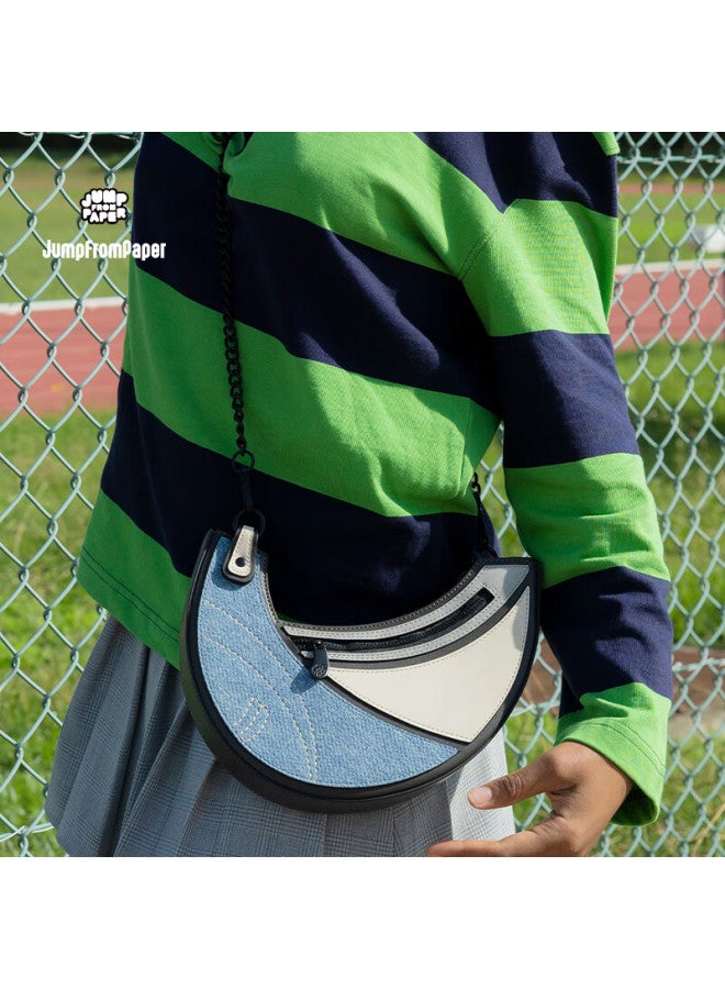 Jumpfrompaper [new Year Gift] Crescent Bag, Underarm Bag, Crossbody Bag, Shoulder Bag, Birthday Gift Bag Blue - Image 4