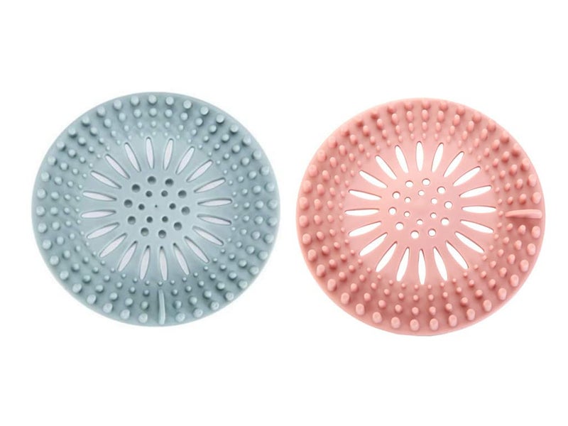 DPT ENTERPRISES Silicone Drain Hair Catcher, Kitchen Sink and Bathroom Stopper Strainer, Reusable Clog Remover for Floor Drain, Hand Basin, Easy to Clean and Install (Pack of 2) - Image 1